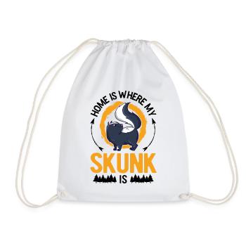 La maison est là où se trouve ma moufette - Sac de sport léger - blanc - Devant