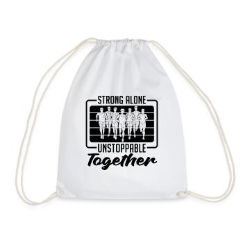 Strong Alone Unstoppable Retro Race Country Runner - Sac de sport léger - blanc - Devant