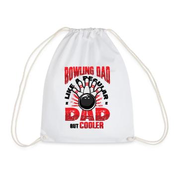 Bowling Dad, Wie Ein Normaler Dad, Aber Cooler - Turnbeutel - Weiß - Vorne