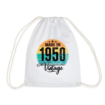 Millésime Fabriqué en 1950 Année de naissance 1950 Anniversaire - Sac de sport léger - blanc - Devant