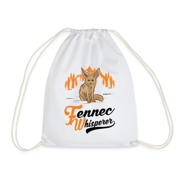 Fennec Whisperer Fennec Renard du désert - Sac de sport léger - blanc - Devant
