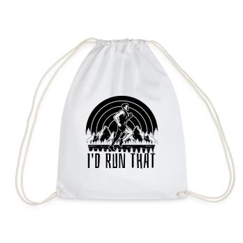 Je courrais ce marathonien de trail running trail runner - Sac de sport léger - blanc - Devant