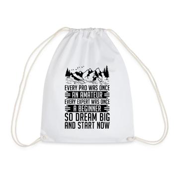 Every Pro Was Once Athletes Training Trail Runner - Drawstring Bag - white - Front