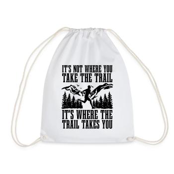 It's Not Where You Take Ultra Running Trail Runner - Turnbeutel - Weiß - Vorne