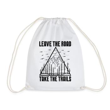 Leave The Road Take Marathoner Hiking Trail Runner - Drawstring Bag - white - Front