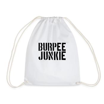 Burpee Junkie - Drawstring Bag - white - Front