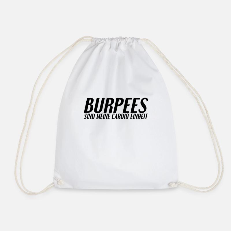 Burpees Spruch - Turnbeutel - Weiß