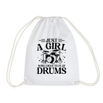 Just A Girl Who Likes To Playing Drums - Drummer Musi - Sac de sport léger - blanc - Devant