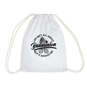 La vie n’est pas qu’une question de joueur de badminton volant - Sac de sport léger - blanc - Devant
