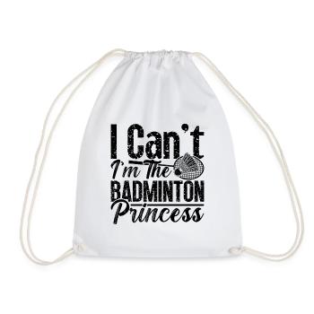 I Can't I'm The Racquet Sports Badminton Player - Turnbeutel - Weiß - Vorne