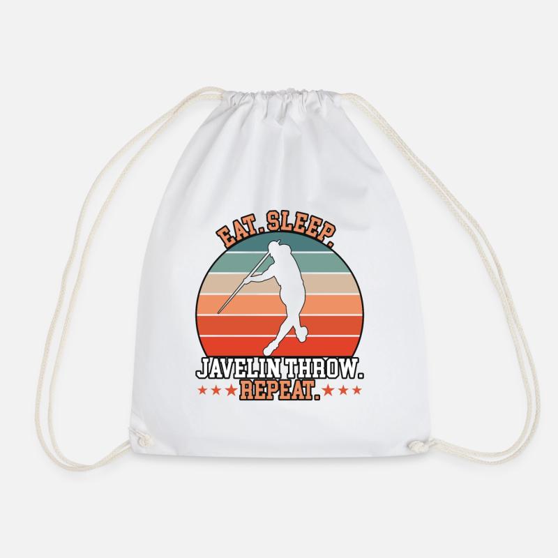 Eat Sleep Javelin Throw Repeat - Turnbeutel - Weiß