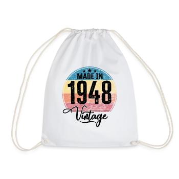 Millésime fabriqué en 1948 Année de naissance 1948 Anniversaire - Sac de sport léger - blanc - Devant