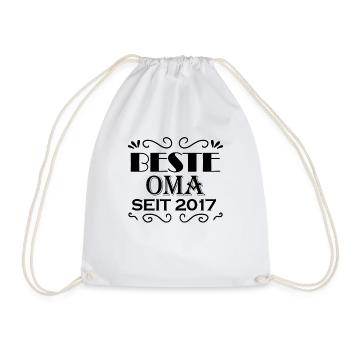 Beste Oma seit 2017 - Oma Geschenk - Turnbeutel - Weiß - Vorne