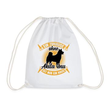 Akita Inu nur ein Haus japanischer Akita Inu - Turnbeutel - Weiß - Vorne