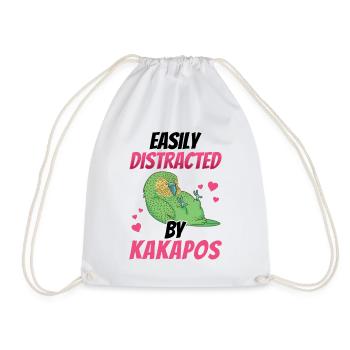 Kakapo distracts flightless parrot Kakapo - Drawstring Bag - white - Front