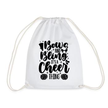 Bows And Bling It's A Cheer Squad Cheerleader - Turnbeutel - Weiß - Vorne