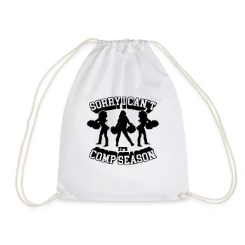 Sorry I Can't It's Comp Cheer Squad Cheerleader - Drawstring Bag - white - Front