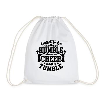 Difficile d’être humble quand vous êtes pom-pom girls de gymnastique - Sac de sport léger - blanc - Devant