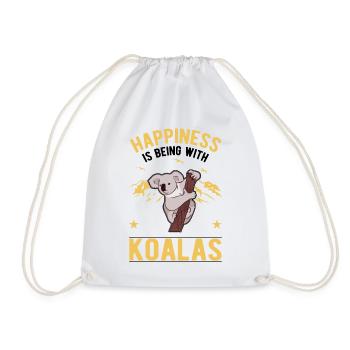 Koala Lucky Koala Bear - Drawstring Bag - white - Front