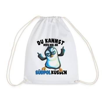 Kannst mich mal am Südpol küssen Pinguine - Turnbeutel - Weiß - Vorne