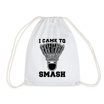 Je suis venu pour écraser un joueur de badminton de sport de raquette - Sac de sport léger - blanc - Devant