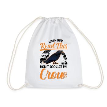 Crow Raven Crow Crow Husbandry Crow Breeder - Drawstring Bag - white - Front