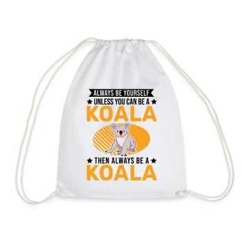 Always be yourself Koala - Drawstring Bag - white - Front