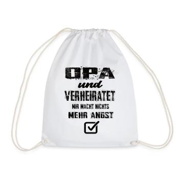 Opa Und Verheiratet Mir Macht Nix Mehr Angst - Turnbeutel - Weiß - Vorne