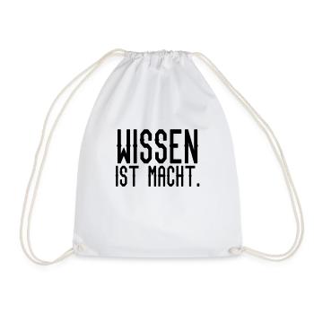 Wissen ist Macht - Turnbeutel - Weiß - Vorne