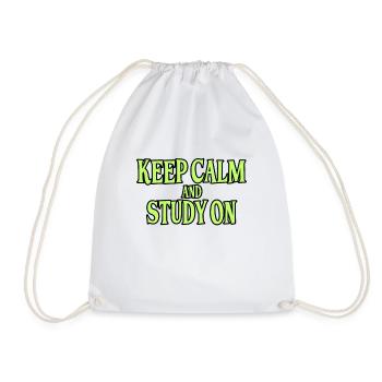 Study Saying - Drawstring Bag - white - Front