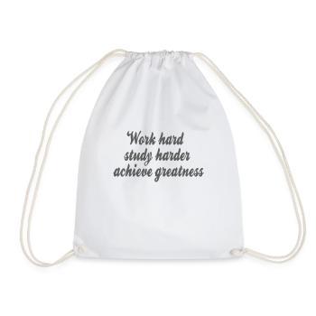 Success Motivation Saying - Drawstring Bag - white - Front