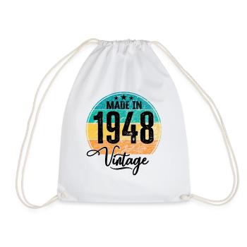 Millésime fabriqué en 1948 Année de naissance 1948 Anniversaire - Sac de sport léger - blanc - Devant