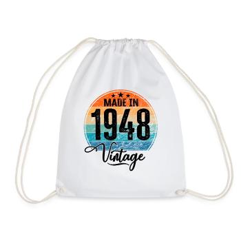 Millésime fabriqué en 1948 Année de naissance 1948 Anniversaire - Sac de sport léger - blanc - Devant