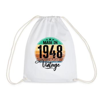 Millésime fabriqué en 1948 Année de naissance 1948 Anniversaire - Sac de sport léger - blanc - Devant