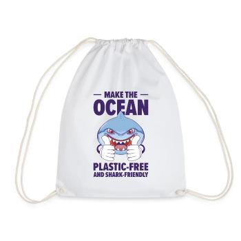 World Wildlife Day Shark Animal Welfare Marine - Drawstring Bag - white - Front