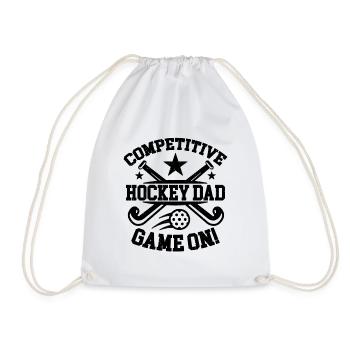 Competitive Hockey Dad Floor Ball Hockey Player - Turnbeutel - Weiß - Vorne