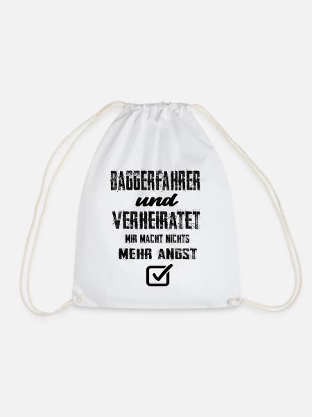 Baggerfahrer und Verheiratet - Turnbeutel - Weiß