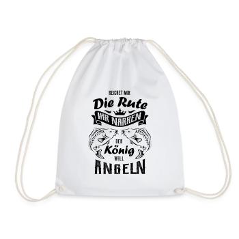 Reichet die Rute der König will Angeln - Karpfen - Turnbeutel - Weiß - Vorne