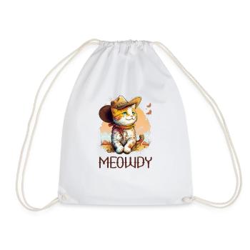 Meowdy Katze Howdy Meme Western Cowboy Kätzchen - Turnbeutel - Weiß - Vorne