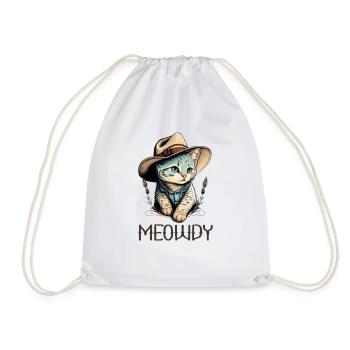 Meowdy Katze Howdy Meme Western Cowboy Kätzchen - Turnbeutel - Weiß - Vorne