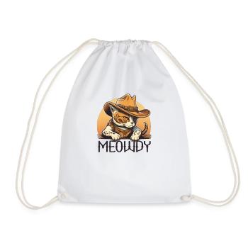 Meowdy Katze Howdy Meme Western Cowboy Kätzchen - Turnbeutel - Weiß - Vorne