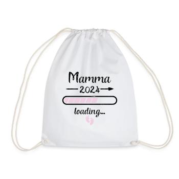 Mamma 2024 Loading Pregnancy Mother Mom Birth - Drawstring Bag - white - Front