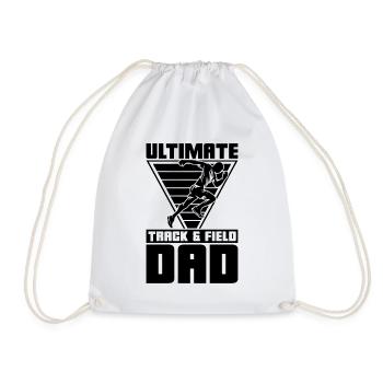 Ultimate Track & Field Dad Triathlon Sprinter - Drawstring Bag - white - Front