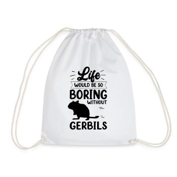 Alésage sans rongeur gerbille Gerbille - Sac de sport léger - blanc - Devant