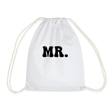 Mr. and Mrs. Partnerlook - Drawstring Bag - white - Front
