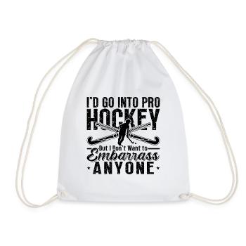 Je me lancerais dans le hockey professionnel en tant que joueur de hockey-ballon en sol - Sac de sport léger - blanc - Devant