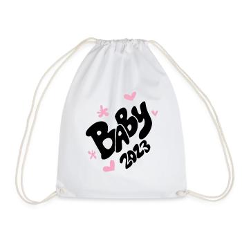 Bébé 2023 - naissance fille enceinte fille - Sac de sport léger - blanc - Devant