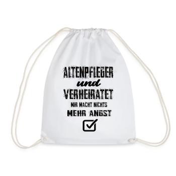 Altenpfleger und Verheiratet - Turnbeutel - Weiß - Vorne