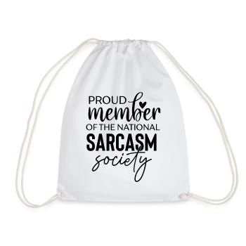 Fier membre de la National Sarcasm Society - Sac de sport léger - blanc - Devant