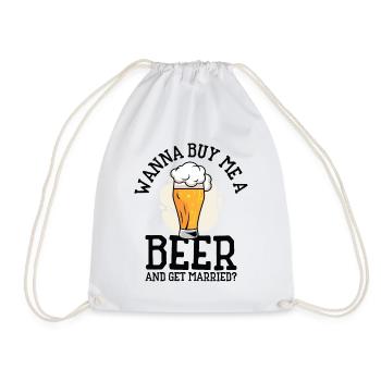 Trinken Bier Liebhaber Paar Beziehung Bier - Turnbeutel - Weiß - Vorne